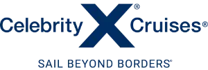 Celebrity Cruises logo with tagline "Sail Beyond Borders
